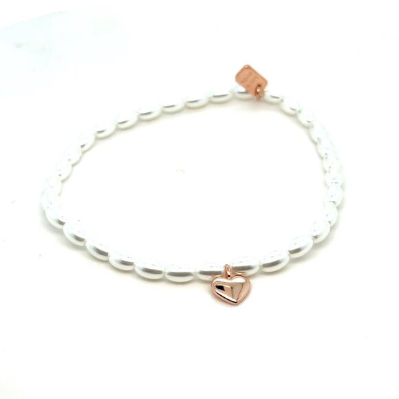 Pura Vida Pearl Heart Bracelet - Picture 1 of 4